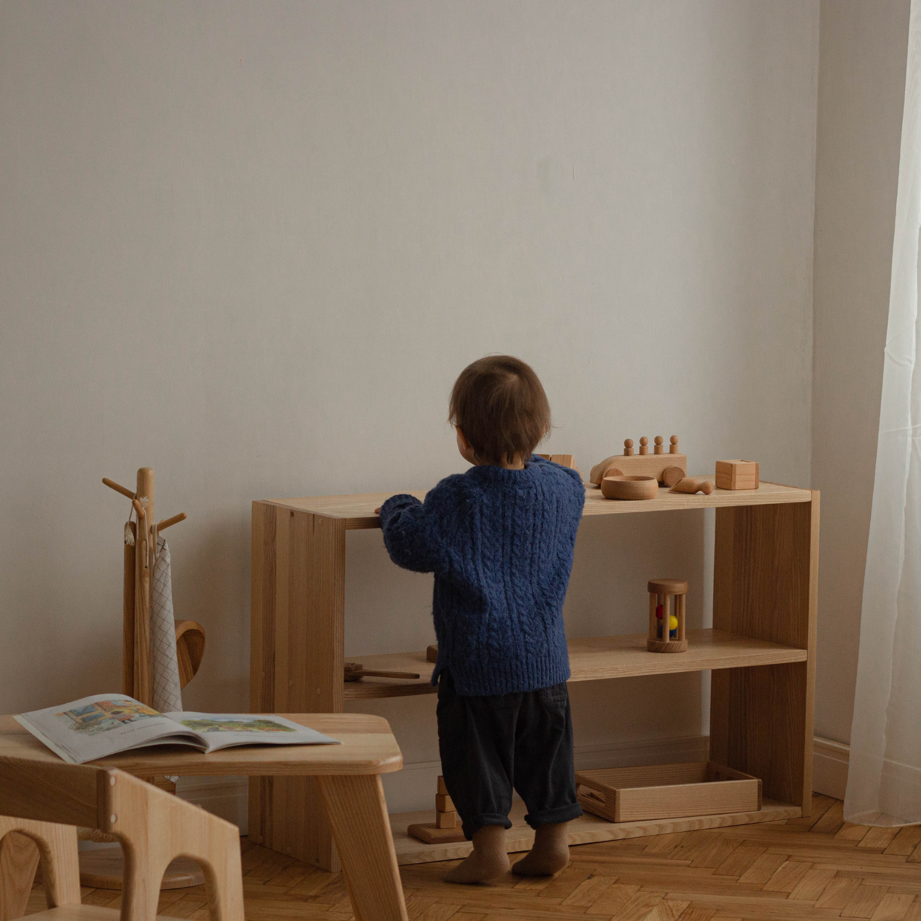 Montessori toy shelf