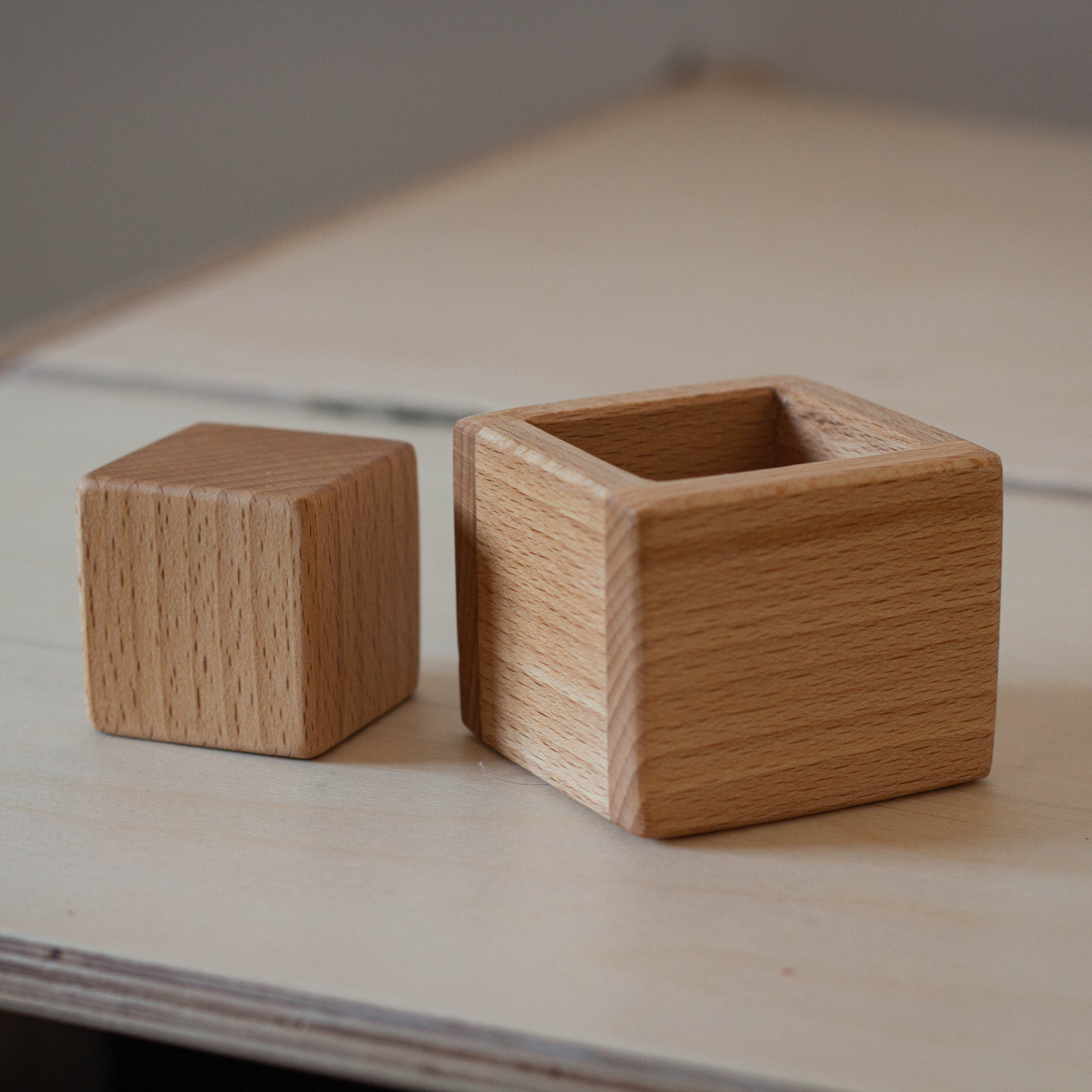 Montessori box and cube