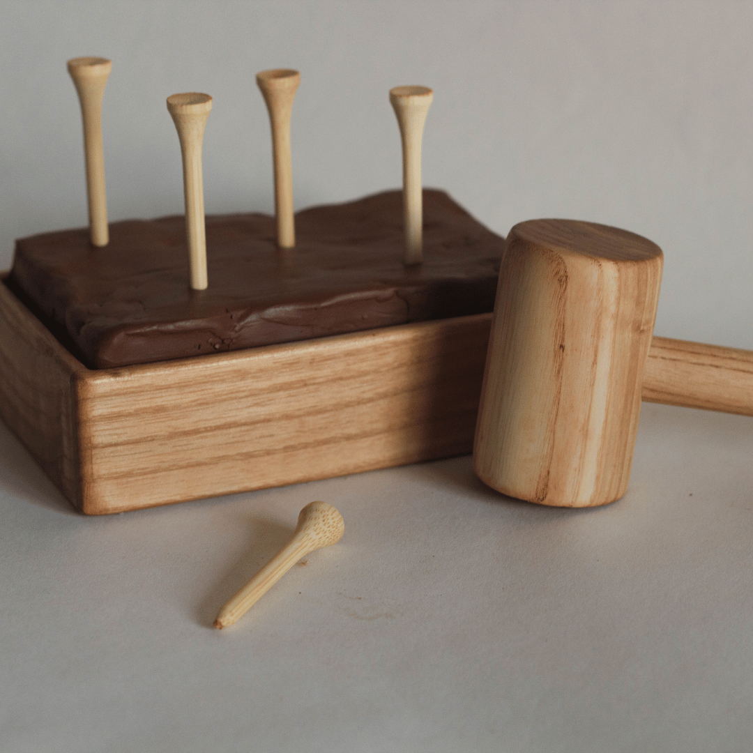 Montessori Materials: Clay Hammering Exercise
