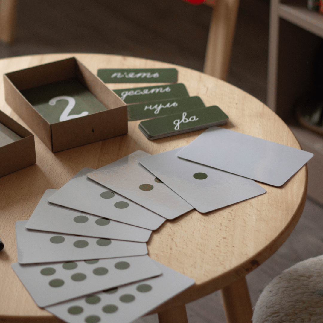 Montessori Math Numbers and Counters Flash Cards